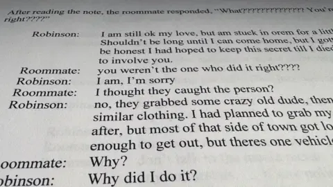 Detailed Text Exchange Between Conservative Commentator Accused and Roommate