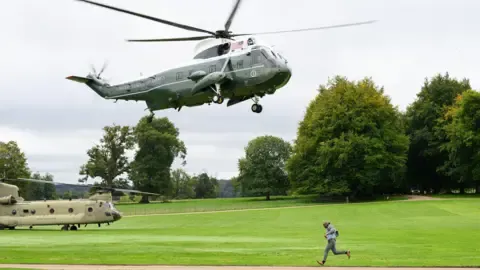 Trump Diverted and Compelled to Swap Helicopters On the Way to Stansted Airport