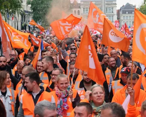 Nationwide Walkout Movement Draws Massive Crowds Taking to the Streets Throughout France